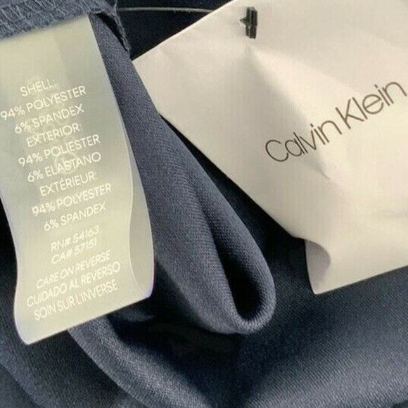 Calvin Klein Sleeveless Fit & Flare Womens Back Zip Button Waist Dress Size 6 - Picture 7 of 7